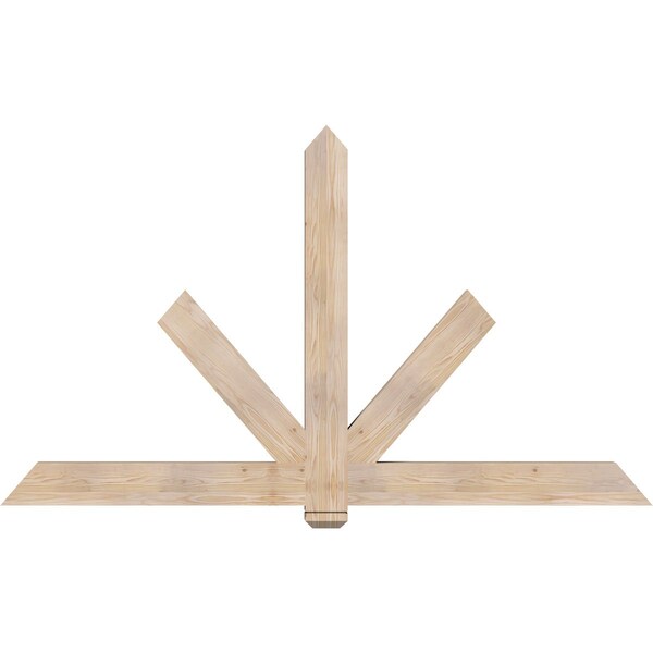 Ekena Millwork Kennewick Smooth Timber Gable Bracket, Douglas Fir, 84"W x 49"H x 3 1/2"D x 5 1/2"F, 14/12 Pitch GBW084X49X0406KEN00SDF - main